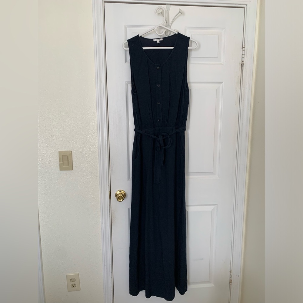 Splendid Gail Solid Dress Navy Blue L